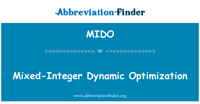 MIDO: Blandet heltal dynamisk optimering