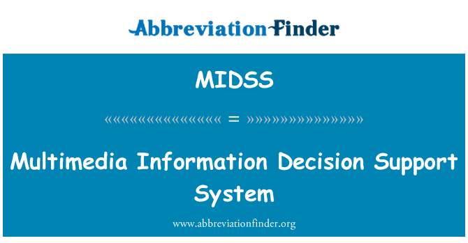 MIDSS: Multimediální informační systém pro podporu rozhodování