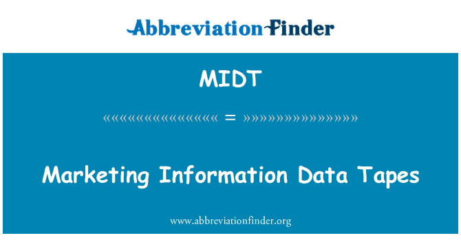 MIDT: Tapes Data informazzjoni tas-suq