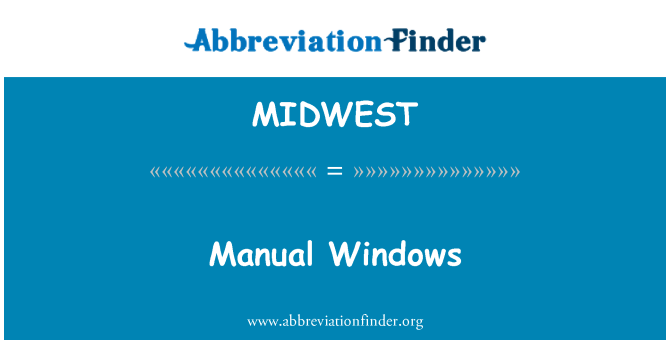 MIDWEST: Ruční Windows