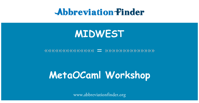 MIDWEST: Workshop ta ' MetaOCaml