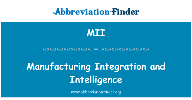 MII: Fabrication, intégration et Intelligence