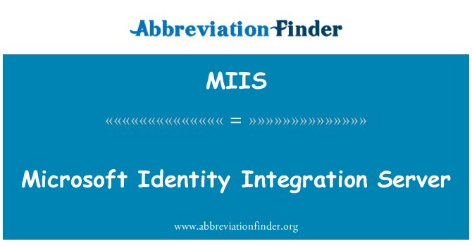 MIIS: A Microsoft Identity Integration Server