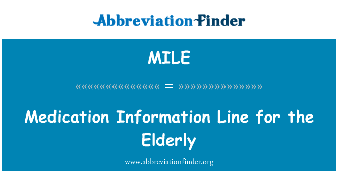 MILE: Léky informační linka pro seniory