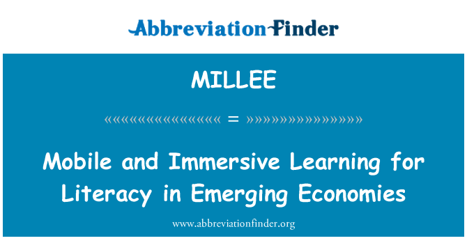 MILLEE: Mobile and Immersive Learning for Literacy in Emerging Economies