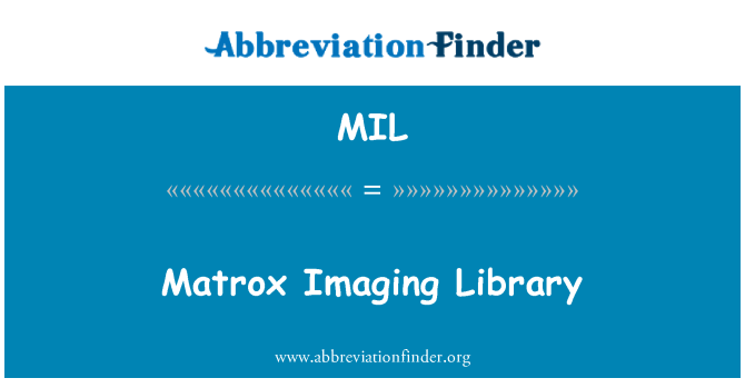 MIL: Matrox Imaging bibliotek