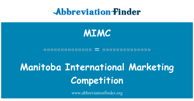 MIMC: Manitoba mezinárodní Marketing konkurence