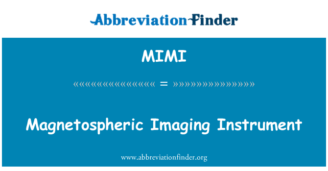 MIMI: Magnetospheric slikanje Instrument