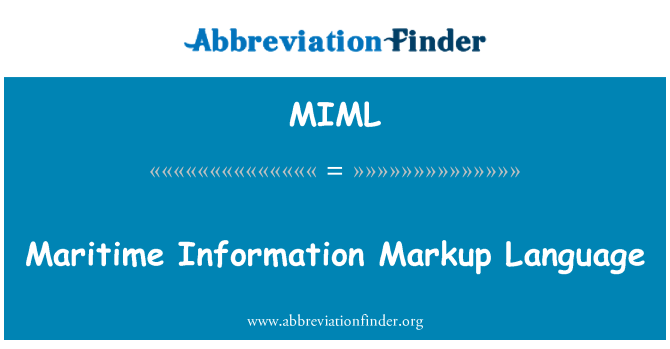 MIML: لغة ترميز المعلومات البحرية