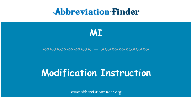 MI: Ændring instruktion