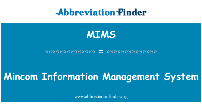 MIMS: System zarządzania mincom informacji