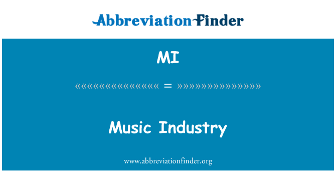 MI: Industria muzicală