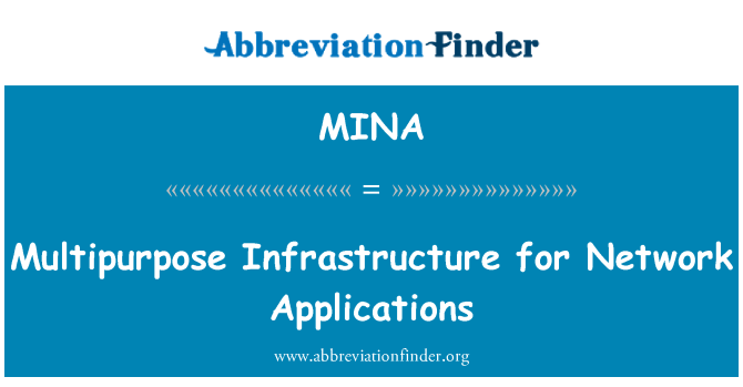 MINA: Multipurpose Infrastructure for Network Applications