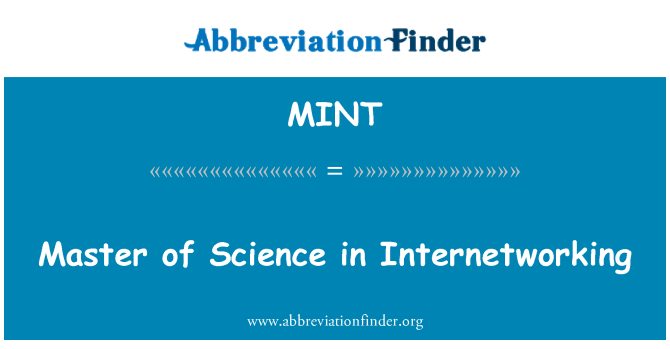 MINT: Master of Science in Internetworking