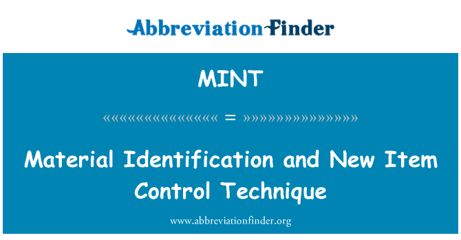 MINT: Identificazione dei materiali e la nuova tecnica di controllo elemento