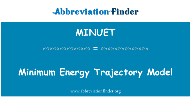 MINUET: Minimálnu energetickú dráhu Model