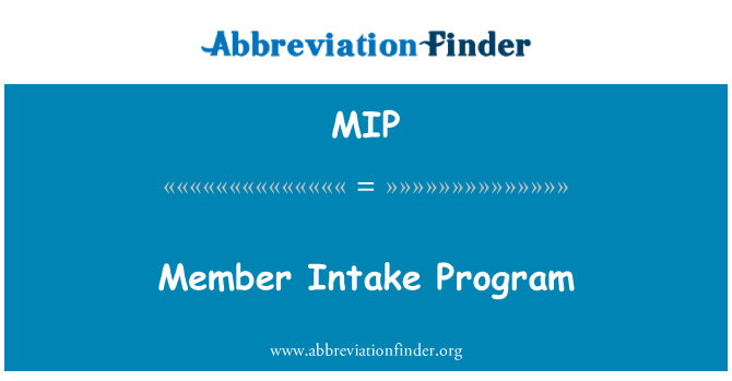 MIP: Člen příjem Program