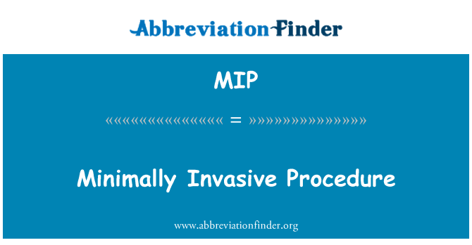 MIP: Minimalno invaziven poseg
