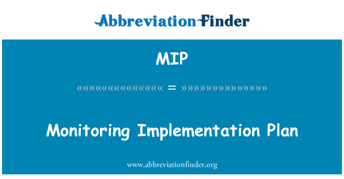 MIP: Implementarea Planului de monitorizare