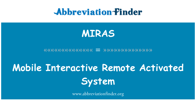 MIRAS: Remot interattiv mobbli attivat is-sistema