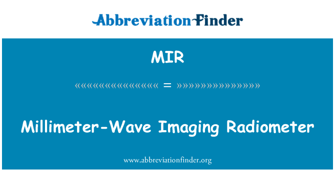 MIR: ミリ波イメージング放射計