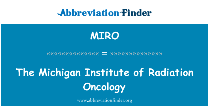MIRO: Michigan ústavu radiační onkologie