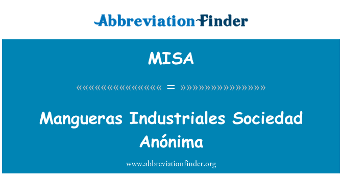 MISA: Mangueras Industriales Sociedad Anónima