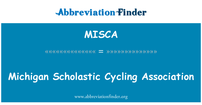 MISCA: Michigan skolastiska Cycling Association