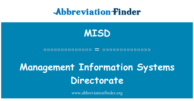 MISD: Direttorat ta ' sistemi ta ' informazzjoni ta ' amministrazzjoni