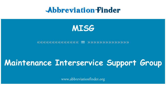 MISG: Maintenance Interservice Support Group