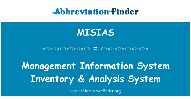 MISIAS: Informační systém řízení zásob & systém analýzy