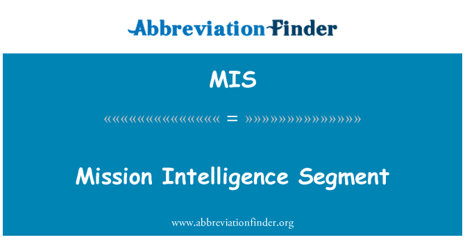 MIS: Segmen misi perisikan