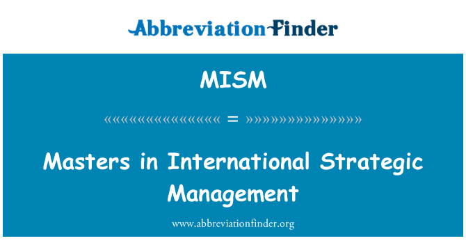 MISM: Masters fit-tmexxija strateġika internazzjonali