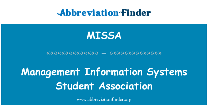 MISSA: Förvaltningsinformationssystem Student Association