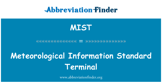 MIST: Wetterinformationen Standard Terminal