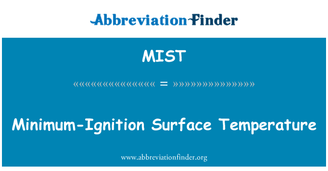 MIST: Minimum-Zündung Oberflächentemperatur