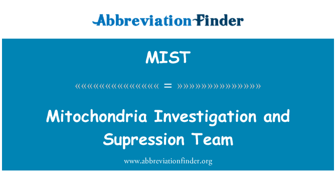 MIST: Mitohondriji preiskave in Supression Team