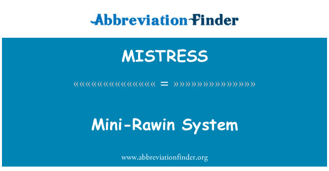 MISTRESS: Sistema mini-Rawin