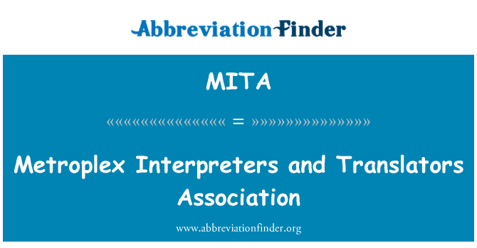 MITA: Metroplex Interpreters and Translators Association