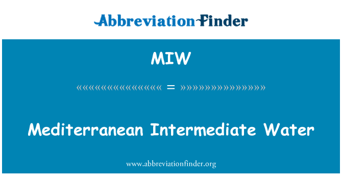 MIW: Air pertengahan Mediterranean