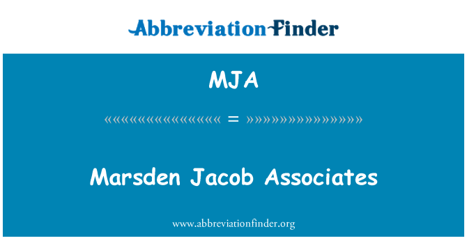 MJA: Marsden Jacob Associates