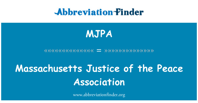 MJPA: Масачузетс мирови съдия асоциация