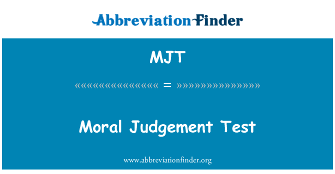 MJT: Moreel oordeel Test