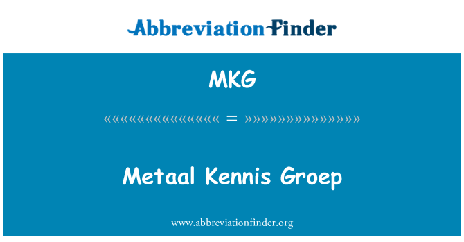 MKG: Metaal Kennis Groep