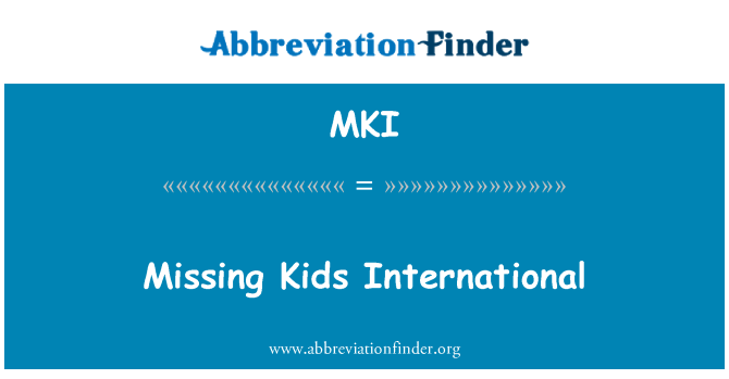 MKI: Missing Kids International