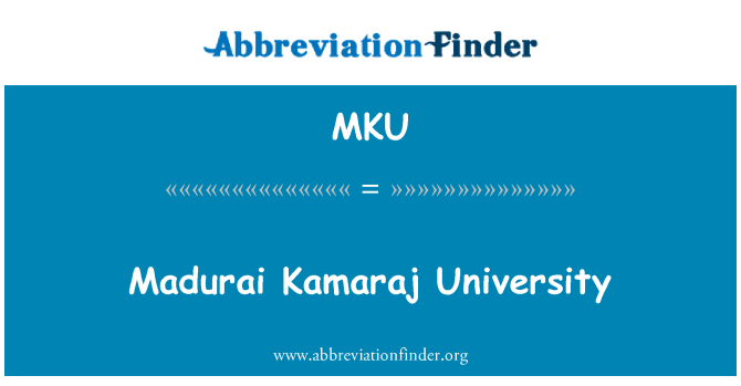 MKU: Università ta ' Kamaraj Madurai