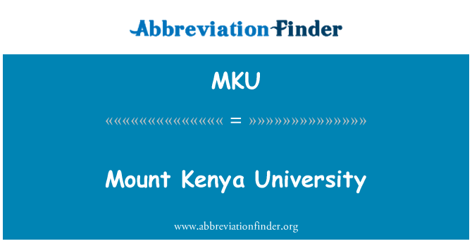 MKU: Mount Kenya Ülikool