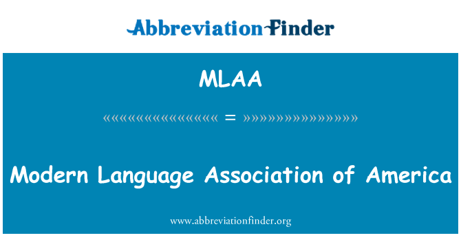 MLAA: Moderne sprog Association of America