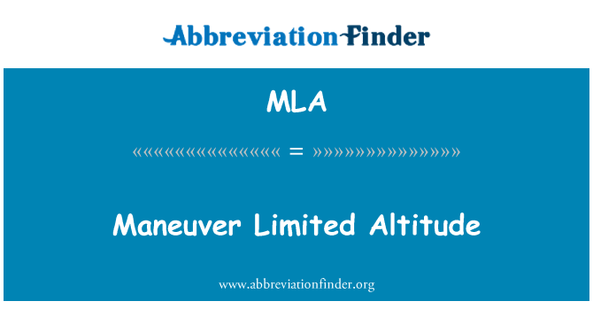 MLA: Altitudni maneuver Limited