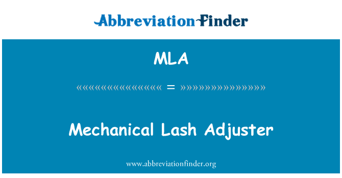 MLA: Mekanisk Lash Adjuster